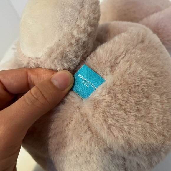 Manhattan Toy Company 11" Pink Chubby Plush Easter Bunny Lop Ear Rabbit 2018 - Picture 10 of 16